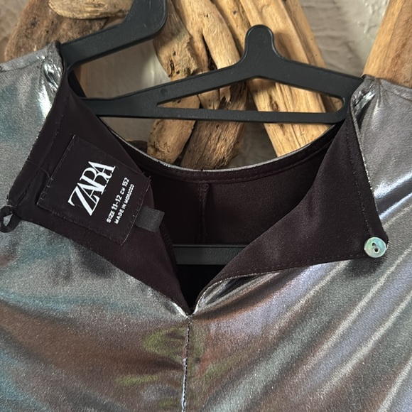 🩶Zara Girls Silver Metallic Knot Dress🩶 Size 11–12 - Picture 7 of 10